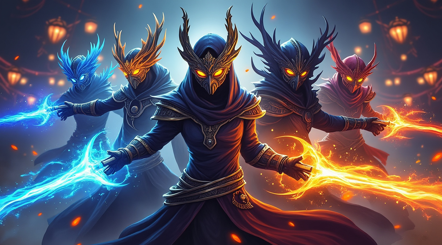 Masked warriors with magical combat abilities